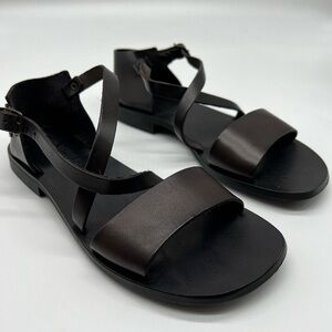 Daniele Lepori leather sandals brown vintage hard to find